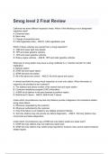Smog level 2 Final Review Questions and Answers 2024&lpar; A&plus; GRADED 100&percnt; VERIFIED&rpar;&period;