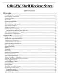 OB-GYN Shelf Review Notes &sol; MED 420 OB-GYN Shelf Review Notes