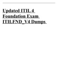 Updated ITIL 4 Foundation Exam ITILFND_V4 Dumps 