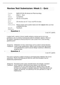 NURS 6521N Advanced Pharmacology Week 1 Quiz, Graded A