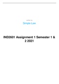 IND2601 assignment 1 semester 1 & 2 - 2021 Pass guaranteed!