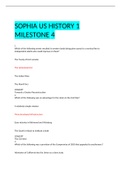 SOPHIA US HISTORY 1 MILESTONE 4 &vert; VERIFIED SOLUTION 