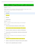 NSG 5003 Final Exam with Answers -Advanced pathophysiology&colon; South University