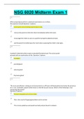 NSG 6020 Midterm Exam 1 with CORRECT Answers 100&percnt; Grade A&plus; Latest summer 2020