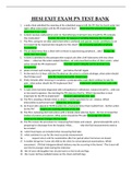 HESI EXIT EXAM PN TEST BANK &vert; GRADED A