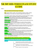 NR 509 MID-TERM EXAM STUDY GUIDE (A+ Guide) Download to score an A