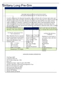 Brittany Long Pre-Sim&period;&comma;WELL EXPLAINED WITH VERIFIED ANSWERS 2021 LATEST&period;