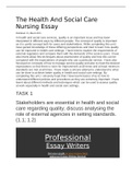 The Health And Social Care Nursing Essay.docx