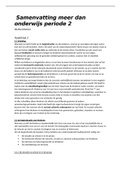 Samenvatting&semi; Meer dan onderwijs H2&comma; H3&comma; 5&period;4 en 5&period;5 