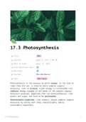 A Level Biology OCR A 17.3 Photosynthesis