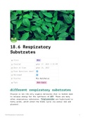 A Level Biology OCR A - Respiratory Substrates