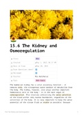 A Level Biology OCR A - The Kidney and Osmoregulation