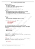 Exam (elaborations) NUR 321 (NUR 321) NUR 321 VCE #5 Fluid and Electrolyte Balance