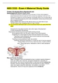 NSG 3332 - Exam 4 Maternal Study Guide.
