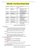 NSG 200 - Final Exam Study Guide.