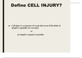 Summary Robbins Basic Pathology E-Book, Introduction to cell injury (PATHO A1)