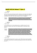 NURS 6521N Week 7 Quiz 3