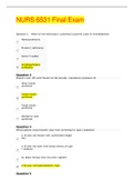 NURS 6531 Final Exam | (101 QUESTIONS & ANSWER) | 100 % CORRECT | ALREADY GRADED A+