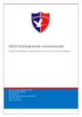 Voorbeeldverslag OE44 Geïntegreerde communicatie 