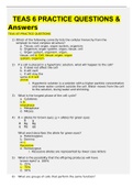 TEAS 6 PRACTICE QUESTIONS & Answers &vert; LATEST UPLOAD 