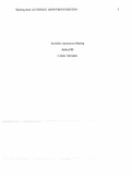 HSCO 511 Alcoholic Anonymous Paper