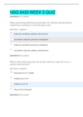 NSG 6420 WEEK 5 QUIZ &vert; GRADED 