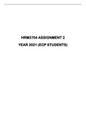 HRM3704 ASSIGNMENT 2 YEAR 2021 (ECP STUDENTS ONLY)