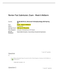NURS 6501N-32, Advanced Pathophysiology Week 6 Midterm Exam, Graded A