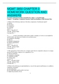 MGMT 3850 CHAPTER 3  HOMEWORK QUESTION AND  ANSWERS