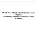 Shadow Health Cardiovascular Physical Assessment