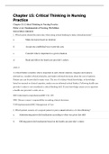NUR 1025NUR 1025 EXAM TWO     &comma;Chapter 15&colon; Critical Thinking in Nursing  Practice Chapter 15&colon; Critical Thinking in Nursing Practice  Potter et al&period;&colon; Fundamentals of Nursing&comma; 9th Edition  MULTIPLE CHOICE
