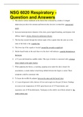 NSG 6020 Respiratory - Question and Answers &lpar;LATEST UPDATE&rpar;