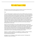 PSY-402 Topic 2 DQ1 &lpar;latest update&rpar;