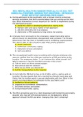 HESI RN MENTAL HEALTH&period; Latest Update 2021