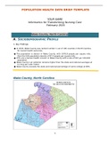 WGU DO29 Population Health Data Brief Wake County&lowbar;With correct answers