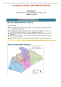 WGU DO29 Population Health Data Brief Wake County_With correct answers