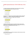 STR581 Capstone Final Exam - STUDY GUIDE (wink ; ) Week 6 questions and answers.