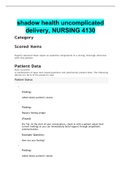 shadow health uncomplicated delivery&comma; NURSING 4130