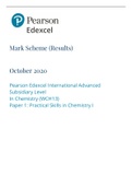 Edexcel A Level chemistry paper 1 2020