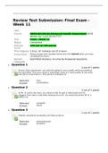 NURS 6512N-34 Advanced Health Assessment Week 11 Final Exam&comma; Graded A