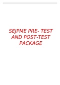 SEJPME PRE- TEST AND POST-TEST PACKAGE{RECENTLY UPDATED- DOWLOAD FOR A GRADE}