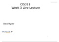 CIS 321CIS321_Week_3_+Live_Lecture2