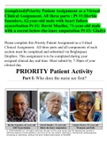 (completed)Priority Patient Assignment as a Virtual Clinical Assignment. All three parts : Pt #1:Herbie Saunders, 62-year-old male with heart failure exacerbation Pt #2: David Mueller, 71-year-old male with a recent below-the-knee amputation Pt #3: Gladys