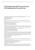 ATI Fundamentals 2019 Proctored Exam | ATI Fundamentals Proctored Exam