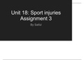 Unit 18: Sport injuries assignment 3
