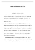 Essay Learning Style/ Personality Style Essay and Rules (Learning Style/ Personality Style Essay and Rules) 