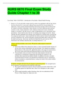 NURS 6670 Final Exam Study Guide Chapter 1 to 39
