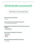 NR304 / NR-304 Quiz 3 Concept Study Guide (Latest 2021): Health Assessment II - Chamberlain 