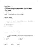 Test Bank of Systems Analysis and Design 10th Edition 
