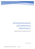 Samenvatting  Orthopedagogische Doelgroepen En Werkvelden 2
